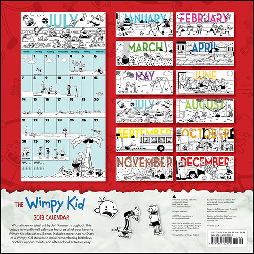 Diary Of A Wimpy Kid Calendar