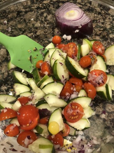 cucumber tomato onion salad