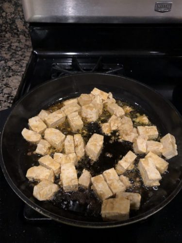 marinated tofu sauteed
