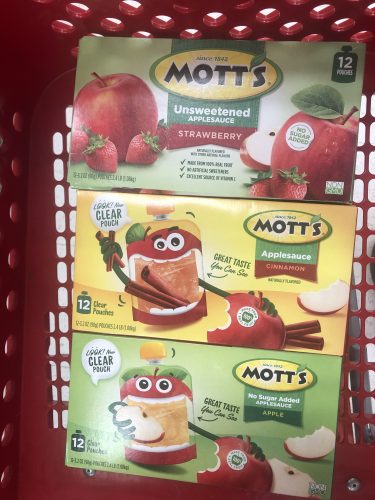 Mott's clear applesauce pouches