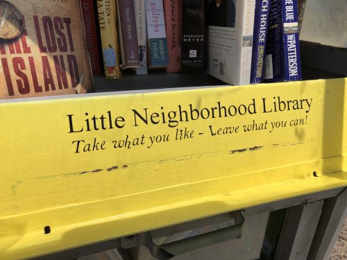 little neighborhood library sticker