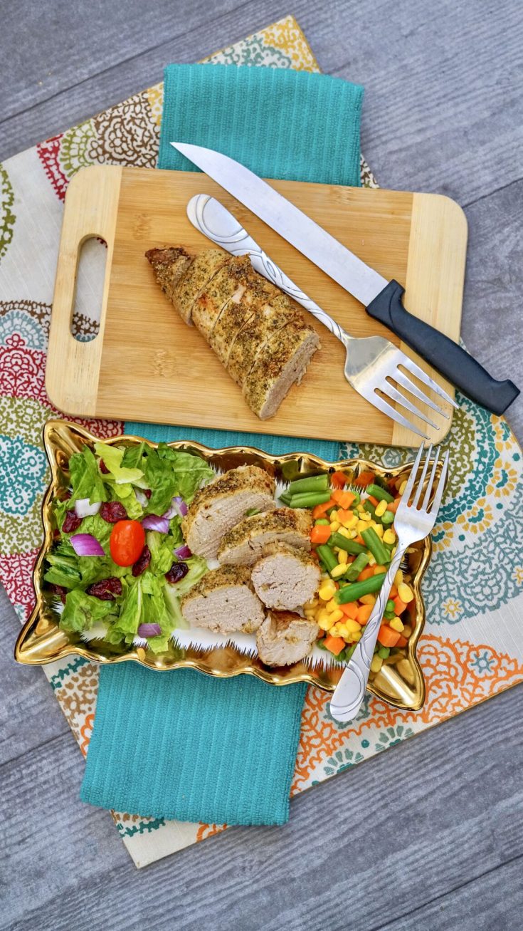 air fryer garlic and herb pork tenderloin