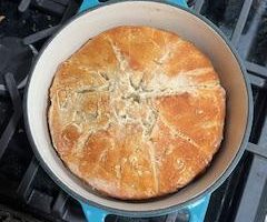 sourdough bread in dutch oven