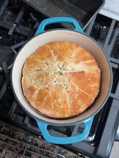 sourdough bread in dutch oven