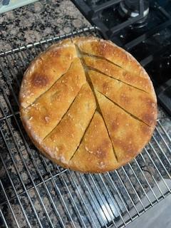 Flat sourdough bread that didn't rise